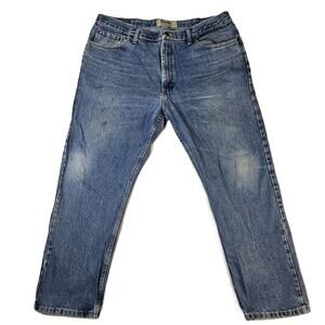 Wrangler Authentic Men's Denim Straight Leg Jeans 40X28 Work Outdoors Farm Life